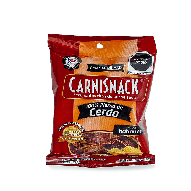 Crujientes tiritas de carne seca de cerdo 24g