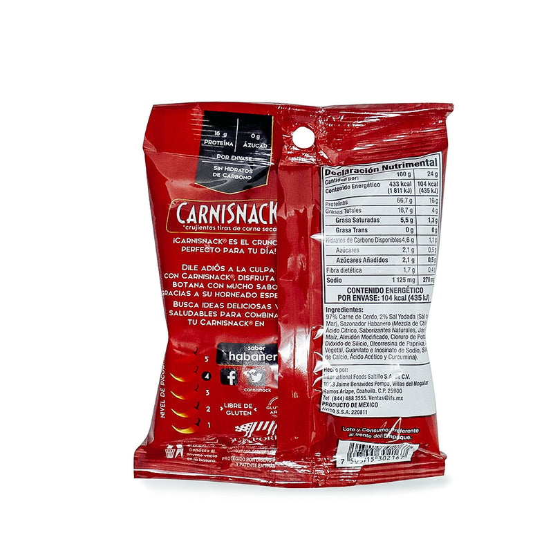 Crujientes tiritas de carne seca de cerdo 24g